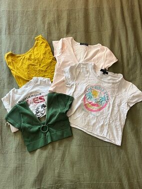 Set of 5 Crop Tops and T Shirts